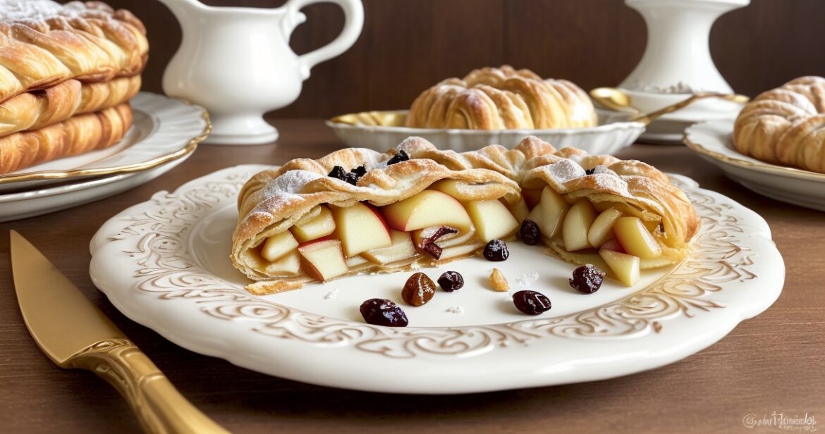 Obuolių štrudelio receptas su traškia namine tešla