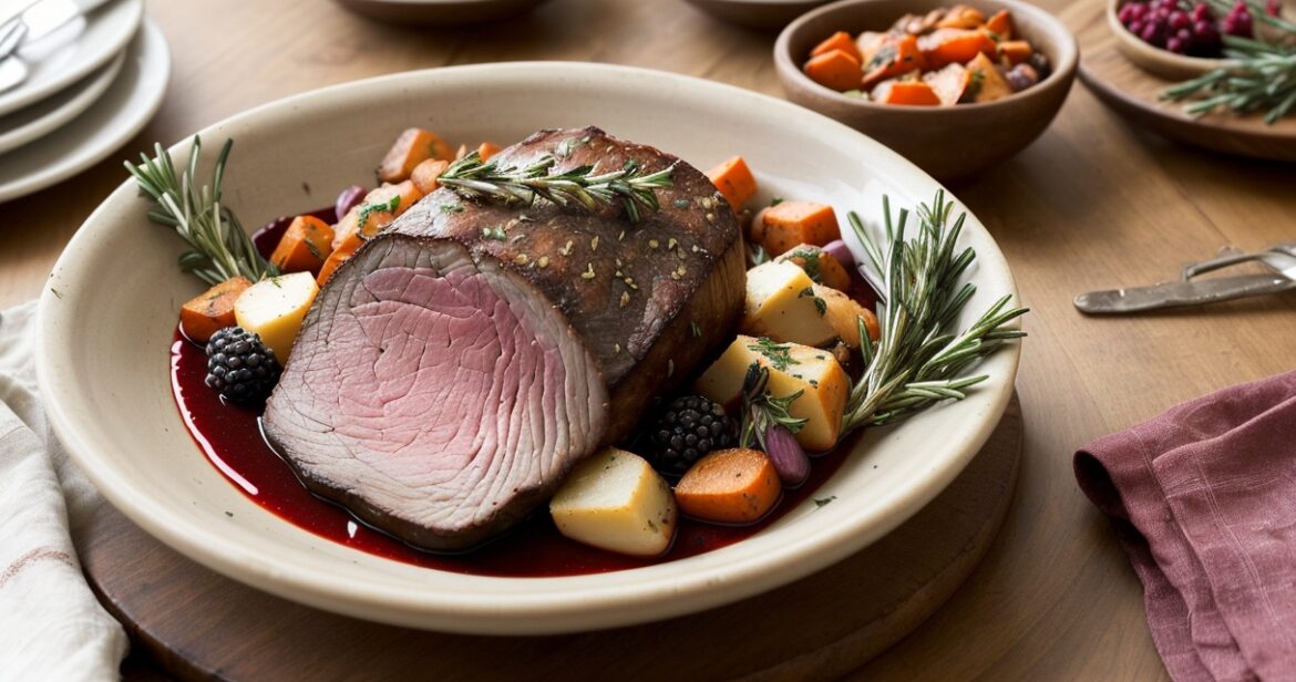 Stirnienos kumpio receptas orkaitėje su žolelėmis ir vynu