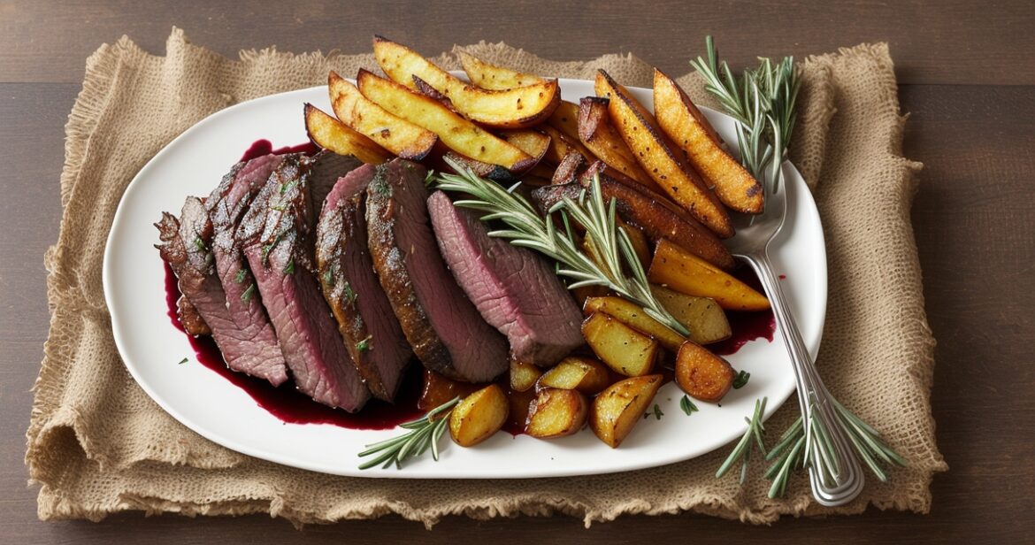 Stirnienos receptas orkaitėje su daržovėmis ir aromatingomis žolelėmis