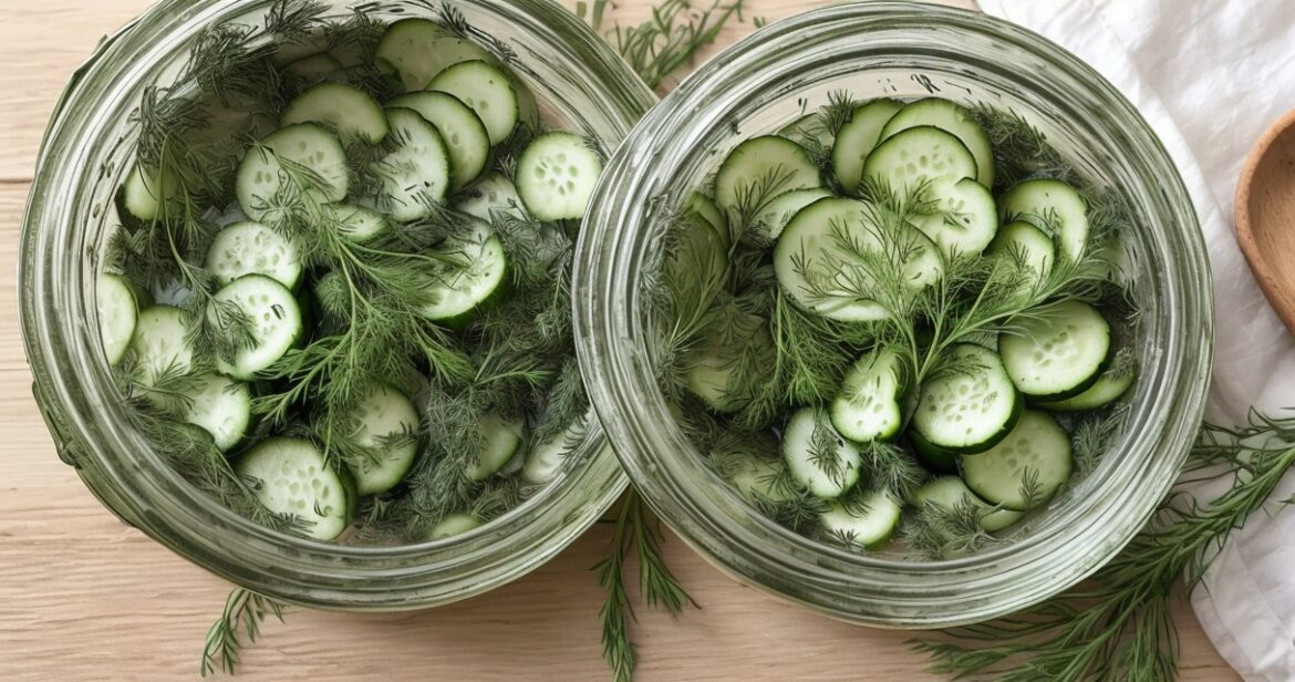 Sūdyti agurkai su krapais ir česnaku tradicinis lietuviškas receptas