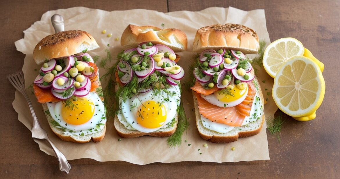 Sumuštinių su lašiša ir kiaušiniu receptas pusryčiams ar vakarienei
