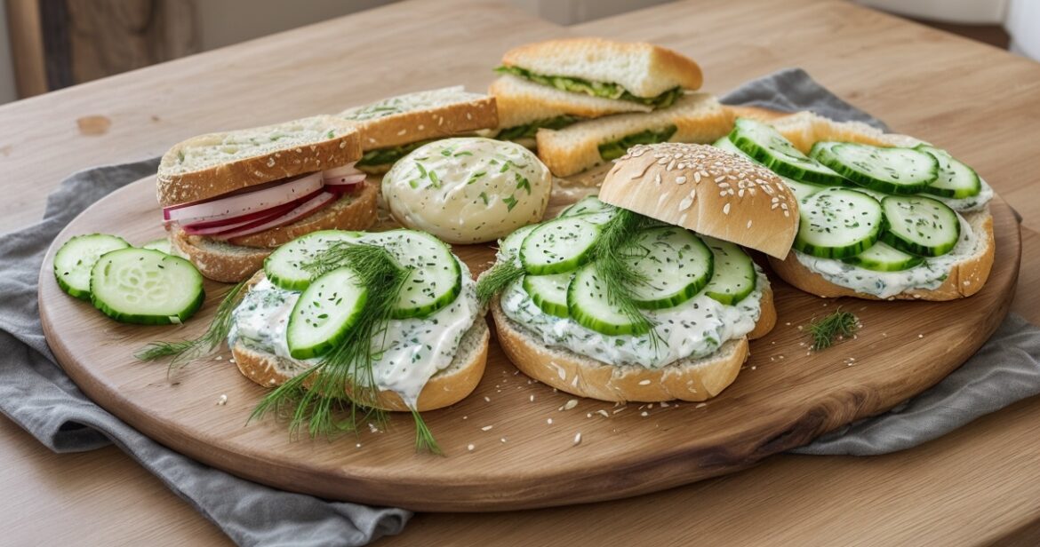 Sumuštinių su šprotais receptas su kiaušiniu ir agurku