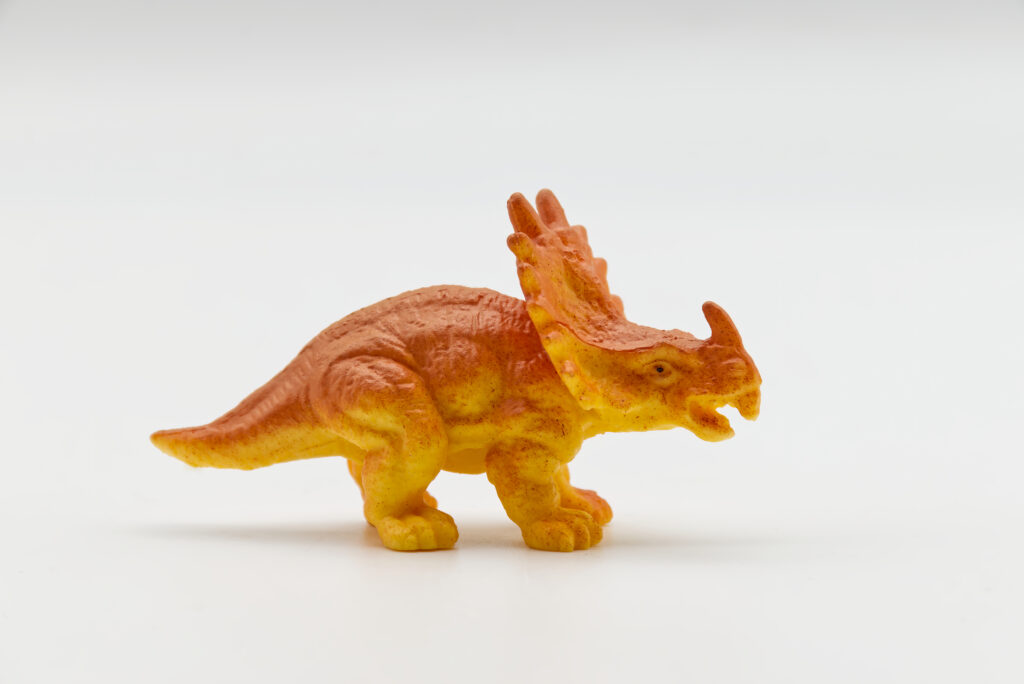Styracosaurus isolated on white background. Prehistoric Animals.